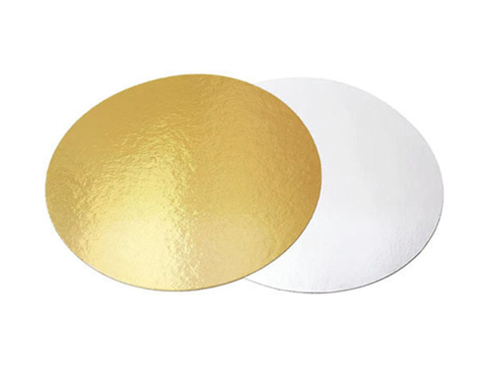 Подложка для тортов круглая 340 золото-жемчуг усиленная