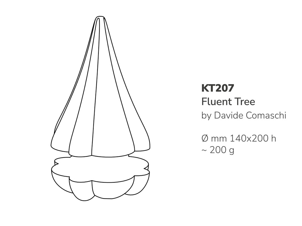 Форма для шоколада d140 h200 KT207 Рождественская елка Fluent Tree_Размеры формы