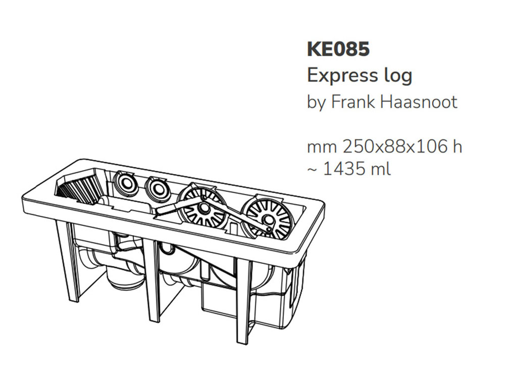 Форма силиконовая для муссовых тортов 250x88 h106 KE085 Express log_Размеры формы