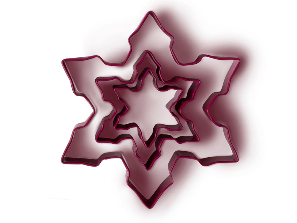 Набор вырубок металлических 406090 мм 34559 Снежинки 3 шт