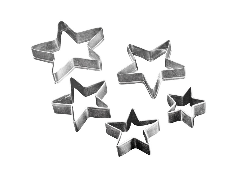 Набор вырубок металлических d3545556575 мм Звезда 5 шт